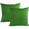 DiseLio 2 federe per cuscino, colore verde mela. Cuscini decorativi tinta unita per la decorazione della casa, made in Spagna. (35 x 35 Verde mela)