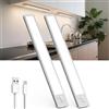 TANSOOL+ Luce LED Sottopensile Cucina, Armadio LED con Sensore di Movimento, 40cm Luce Sottopensile Dimmerabile Lampada per Cucina, Guardaroba, Scale, Soggiorno, Camere da Letto - 2 Pezzi