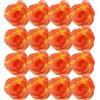 Kellegour 50 Pezzi Teste di Rosa Artificiale di Seta,Capolini di Fiori Artificiali,Capolini di Rose Rose Artificiali Teste di Artificiali Fiori Rosa Finti per Festa,Matrimonio,5x3.5cm,Rosso Arancio