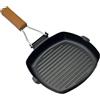 GOTSR Bistecchiera pieghevole con rivestimento antiaderente Picnics Grigliate Padelle con manico per riporre e cucinare al coperto