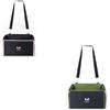 United Pets Seggiolino per Automobile per Cani 0 - 15 Kg Car Box ECO Urban Pet 0 - 15 Kg, nero-verde