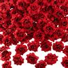 Syhood 100 piccoli boccioli di rosa artificiali rossi da 1,77 cm, mini boccioli di rosa finti in seta fai da te per decorazione, artigianato, centrotavola per matrimoni, addio al nubilato, feste e