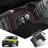 BIBIBO - Scatola portaoggetti per console centrale compatibile con Suzuki Jimny 2018-2025 (per cambio manuale), organizer con 3 colori, tappetino antiscivolo, organizer per console centrale, accessori