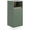 Vicco Mobiletto da bagno Viola, Verde/Artigianale, 38 x 80 cm con cesto portabiancheria