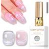 Senvenski Gelatina Vetro Cat Eye Smalto Semipermanente, 15ML Occhi di Gatto Magnetica per Gel Unghie Kit Olografico Glitterato Cristallo Smalti Unghie Salon Home DIY (Arcobaleno, 0.5fl oz)