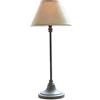 LOBERON® Lampada da tavolo Swindon, cotone, Ferro, A/Ø ca. 48/20 cm, beige/grigio