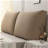 HNBCYRND Copri Testiera Letto Matrimoniale Singolo Imbottita, Cuscini da Lettura Copri Testata Copripiumino Rimovibile E Lavabile, Anti-collisione Addensato Grandi per Testata(90x58x18cm,Khaki)