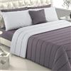 Viterbo Biancheria - Piumone Letto Singolo, Trapunta Singola Invernale Made in Italy, Imbottitura di 300 Gr/Mq, Coperta Copriletto (Singolo (4109), Grigio Chiaro/Grigio Scuro)