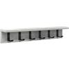 vidaXL Appendiabiti da Parete in Legno Grigio Cemento, 60 x 10.5 cm, con Ganci e Ripiani. Perfetto per Tenere in Ordine l'ingresso, dal Design Moderno, è Una Soluzione Pratica per Il corridoio.