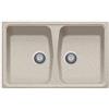 PLADOS Lavello in composito da cucina incasso TELMA by Plados linea Pacific due vasche 79x50 - Avena