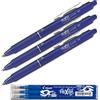 Pilot, 3 penne roller Frixion Ball Clicker, cancellabile, con tratto da 0,7 mm, incluse 3 mine, di colore blu
