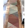 LaVelahome Tappeto Cucina Design Geometrico Rustico in Toni Caldi Terra, Fondo Antiscivolo PVC, Superficie Resinata Antimacchia, Lavabile, Made in Italy Triangoli Rombi(50_x_240_cm)