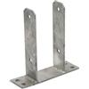 Suinga Base a U per palo in legno 7 cm | Ancoraggio zincato a U | Supporto per palo in legno a U, 16 x 20 x 7,1 cm
