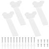 kebitedamai 4 Staffe per Mensole Pesanti, 20 cm Reggimensola Reggi Mensola da Muro, Staffe Mensole da Muro, Supporti per Mensole, Staffe a L Staffe Angolari da Parete per Casa Ufficio(Bianco/Topo/20 cm)