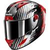 SHARK, Casco Moto Integrale AERON EDGY Carbon Red Chrome DRU, L