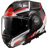 LS2, Casco Moto Modulare ADVANT X SPECTRUM Black White Red, L