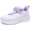 Zicurz Ragazze Scarpe Ginnastica Bambine Scarpe Sportive Running Tennis Scarpe Sneakers Leggero Scarpe da Basket Sportive Bianco Viola 28EU