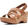 Clarks Giselle Beach, Sandali con Zeppa Donna, Pelle Bianca, 40 EU