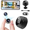 Amanafa Mini telecamera spia Cachee registratore, Full HD 1080P, microfono WiFi esterno senza fili, Spy Cam Visione Notturna, rilevamento di movimento, micro fotocamera, interno/esterno