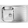 C.M. Lavello Cucina 1 Vasca con Gocciolatoio SX Inox 79 x 50 cm - 011441.D1.01.2016