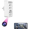 Firstoy Telecamera nascosta, presa UE con 3 porta USB e porta di tipo HD WiFi adattatore UE fotocamera con visione notturna e funzione di visualizzazione remota per casa ufficio sicurezza interna
