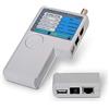 AISENS A142 - 0313 - Tester per Cavo RJ11/RJ12/RJ45, USB, coassiale, Colore: Grigio