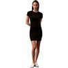 Calvin Klein Donna Abito a T-Shirt Mini con Scollo Rotondo, Nero (Black), L