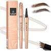 Ruicen Microblading Eyebrow Pen-2024 New Eyebrow Pencil with 4 Fork Tip for Natural Look Hair-Like Defined Brows, Long-Lasting for 24 HR Wear, Waterproof Eyebrow Pen Light Brown
