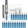 Lazzybeauty Dr.Pen M8S Penna Microneedling Wireless Professionale con 22 aghi per Cartucce di Ricambio Macchina Microneedle Micro Needling Pen Regolabile per la Cura Della Pelle