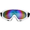 Keenso Maschere da Sci all'aperto, Occhiali Neve Antivento con Lenti Unisex per Uomo Donna Bambini(Bianca)