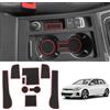 Coleya Tappetini Antiscivolo Compatibile con VW Golf 7 7.5 2013-2019, Tappetini in Gomma per Console Centrale, Portabicchieri, Cuciture Porta, Braccioli, Golf 7 Accessori Tappetino per Auto (Rosso)