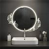 CLP Specchio da Bagno Laconia con Illuminazione, Altoparlante Bluetooth, Specchio da Bagno antiappannamento, Specchio da Parete Rotondo LED, Dimensione:Ø 60