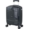 ITACA - Trolley Bagaglio A Mano 55x40x20 leggero rigido con ruote girevoli ideale per viaggi in cabina Valigia Bagaglio A Mano compatibile Ryanair. Lucchetto a Combinazione TSA. Estensibile, Antracite