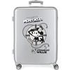 Disney 100 Mickey Steamboad Valigia Media Grigia 48x70x26 cm ABS rigido Chiusura TSA integrata 81L 2 kg 4 Doppie ruote