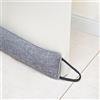 Marwood Paraspifferi sotto porta, 76 cm, per porte e finestre, paraspifferi ponderato per porta d'ingresso, blocco del rumore per la parte inferiore della porta con passanti per appenderlo, grigio,
