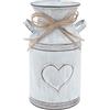 DOITOOL Arredamento Home Decor Portaombrelli Vintage 1 PZ Shabby Chic Vintage con Manici- 7. 7In/ 19. di di di Ferro 5 Cm con a Cuore- Decorativo Fiore per Matrimonio Festa Vaso Decorativo Per Fiori