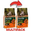 Monge KIT 2x Monge BWild Grain Free Anatra e Patate Adult All Breeds per Cani - 2.5 Kg, 2 pezzi - PREZZO A CONFEZIONE