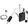UHF Risvolto Microfono e Auricolare Clip Trasmettitore Ricevitore Wireless Mic