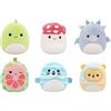 Squishmallows Micromallows SQMM0010 - Set di 6 mini peluche super morbido, 6,5 cm, Floyd Leonard Noah Lena Dane & Cortez