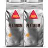 Delta Cafés Platinum Caffè in Grani 1kg - Miscela Arabica, Intensità 12, Chicchi Espresso Corposi con Note di Frutta Matura (Confezione da 2)