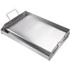 VEVOR Piastra Griglia, Piastra in Ghisa 587x395x99mm, Piastra Rettangolare Bifacciale Spessore 3,3mm, Piastra Antiaderente per Griglia Cottura, Piastra per Barbecue, Griglia a Gas, Argento