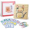 Homealexa Geoboard in Legno Giochi Educativi Montessori Giocattoli Bambini Set Geometria Tavola Legno Forma Puzzle Ispira Immaginazione Creatività Bambini