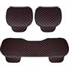 Auto Accessori Lupex Coprisedile Seduta 3 pezzi Universale Auto | Protezione Sedile 2 Anteriore e 1 Posteriore | Protector Comfort Automotive Cuscino Interni (PVC - Nero Rosso - 3pz)
