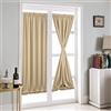 ele ELEOPTION Tenda Finestra, Tende Oscuranti per Porta Francese, Tende a Pannello Francesi, Tenda Oscurante in Tinta Unita per Porta con Fermatenda, 1 Pannello, per Porte a Vetri Francesi (Beige, 137 * 183 cm)