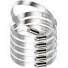 Litensh 6 pezzi Fascette stringitubo in acciaio inox, 65-89mm morsetti per tubi a vite senza fine, morsetto per tubi, tubo del carburante, morsetto per tubazioni idrauliche, piscine, auto