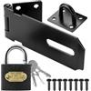 Litensh Serrature per porte in acciaio inox con lucchetto, chiusura di sicurezza da 7,6 cm, chiusura di sicurezza con chiusura a cerniera, extra spessa, per cancello e capannone, per camera da letto,