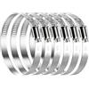 Litensh 6pezzi Fascette stringitubo in acciaio inox, 52-76mm morsetti per tubi a vite senza fine, morsetto per tubi, tubo del carburante, morsetto per tubazioni idrauliche piscine laghetti e giardini