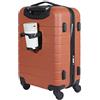 Wrangler Set di valigie Smart Hardside con porta di ricarica USB, Arancione bruciato, 20-Inch Carry-On, Set di valigie intelligenti con portabicchieri e porta USB