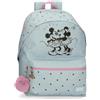 Disney Joumma Bags Mickey & Minnie Kisses Zaino Scuola per Bambini in Poliestere Blu Rosa Bretelle Larghe Ergonomiche Imbottite con Pompom Decorativo, blu, Zaino 44