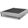 SEADA, Letto Una Piazza e Mezza Imbottito in Tessuto Sfoderabile e Lavabile, Base Letto con Doghe in Legno, Modello Sommier, Colore Grigio Chiaro, Made in Italy, 120 x 195 cm